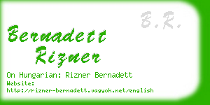 bernadett rizner business card